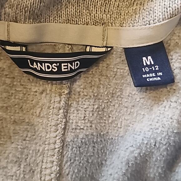 Land's End Women's Sweater Fleece Grey Coat Size M - Picture 7 of 10